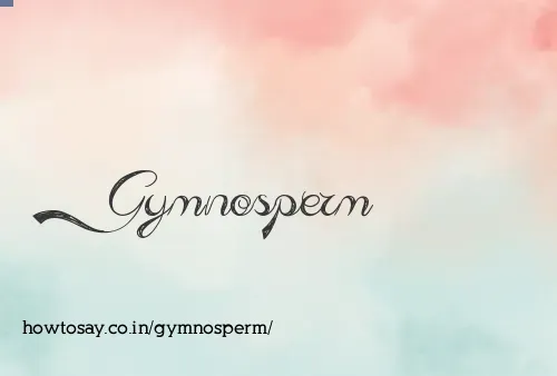 Gymnosperm