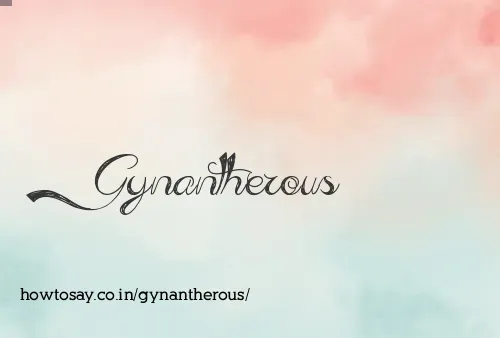 Gynantherous