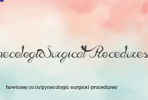 Gynecologic Surgical Procedures