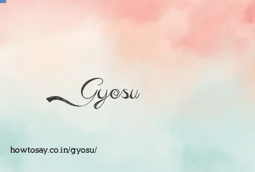 Gyosu