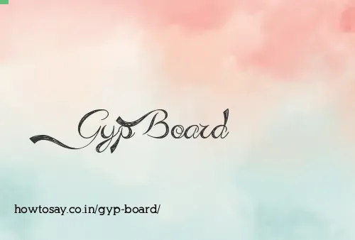 Gyp Board