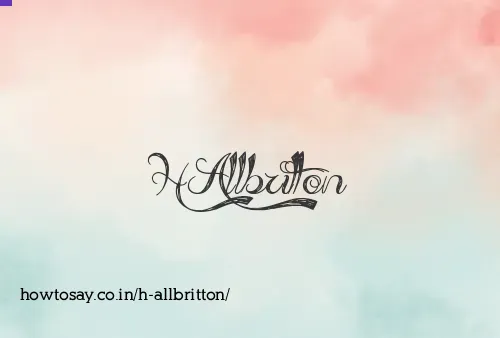 H Allbritton