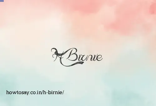 H Birnie