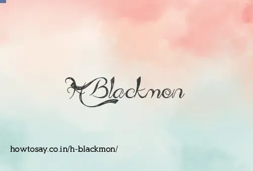 H Blackmon