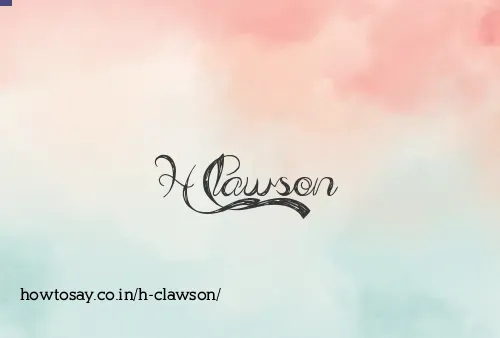 H Clawson