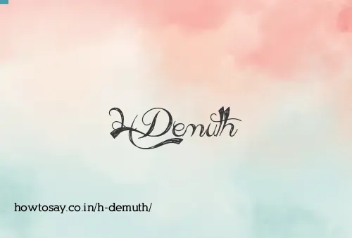 H Demuth