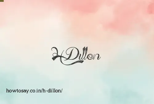 H Dillon