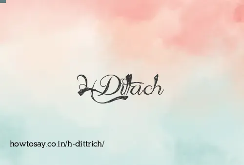 H Dittrich