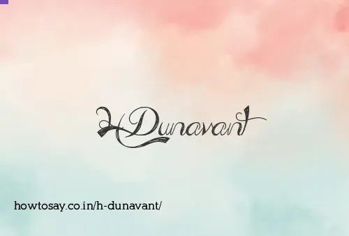 H Dunavant