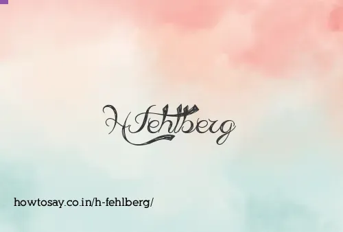 H Fehlberg