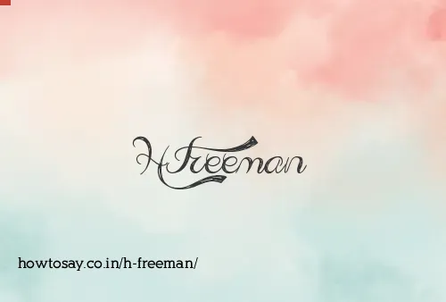 H Freeman