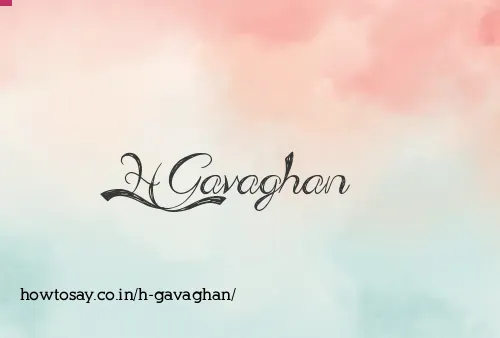 H Gavaghan