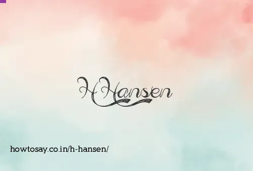 H Hansen