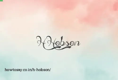 H Hobson