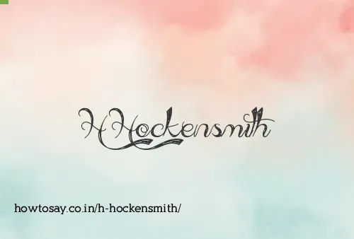 H Hockensmith