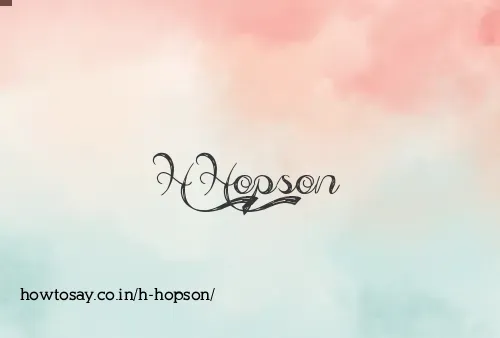 H Hopson
