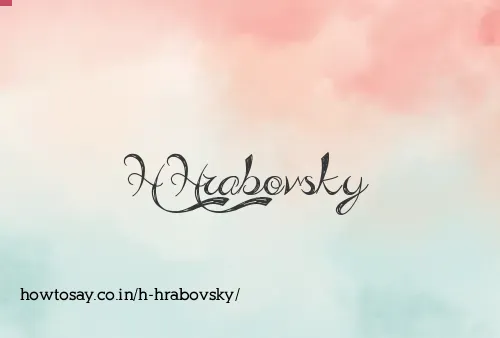 H Hrabovsky