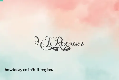 H Ii Region