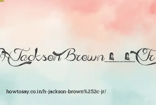 H Jackson Brown, Jr