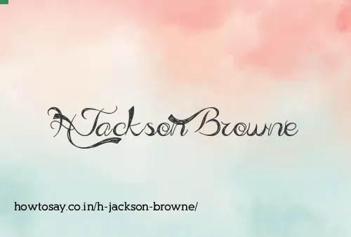H Jackson Browne