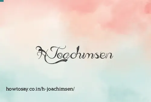 H Joachimsen