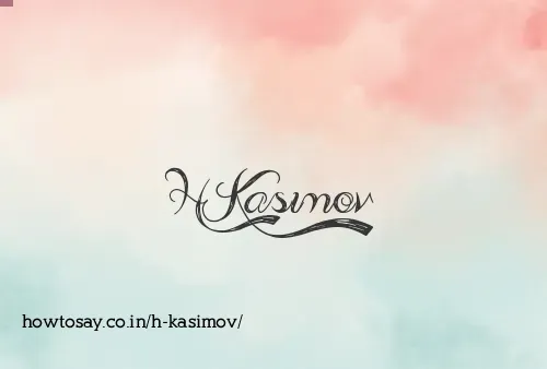 H Kasimov