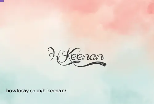H Keenan