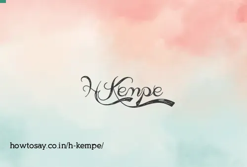 H Kempe