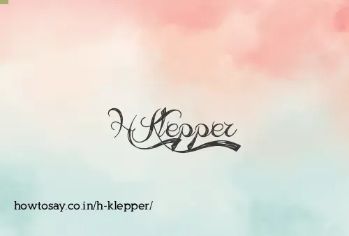 H Klepper