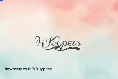 H Kuypers