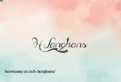 H Langhans