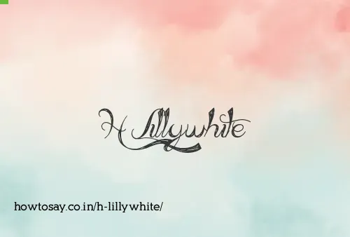 H Lillywhite