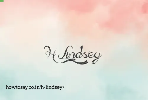 H Lindsey