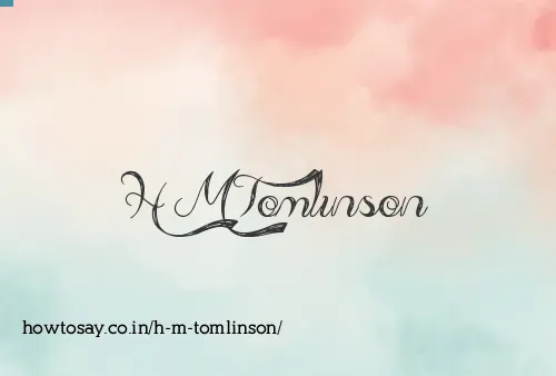 H M Tomlinson