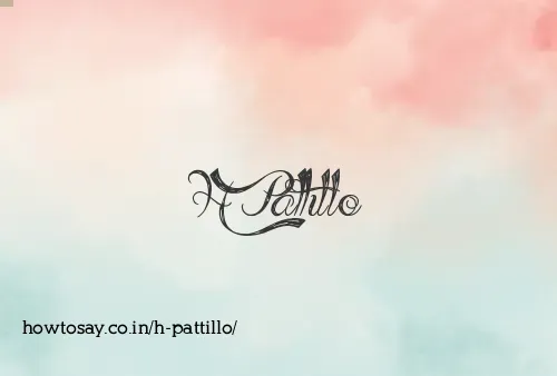 H Pattillo