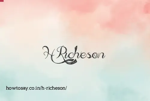 H Richeson