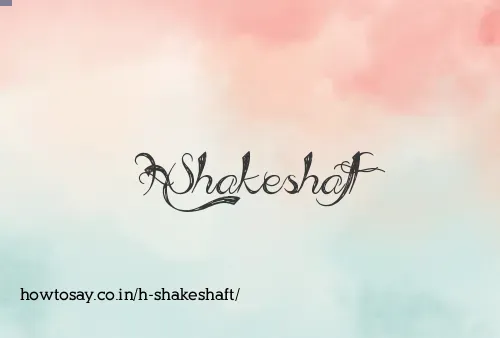 H Shakeshaft