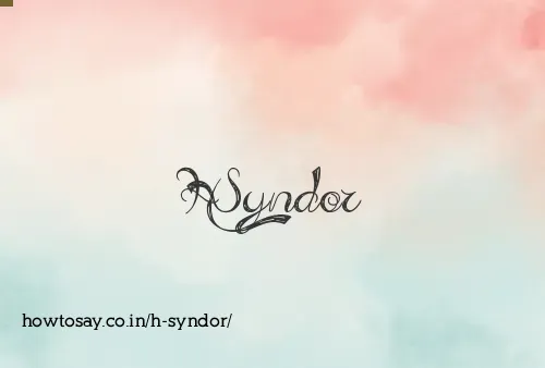 H Syndor