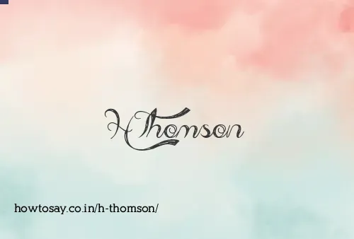H Thomson