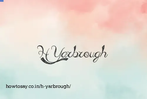 H Yarbrough