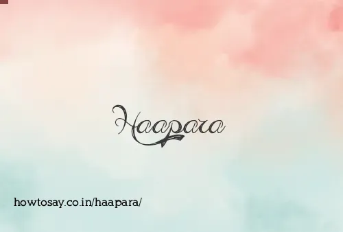 Haapara