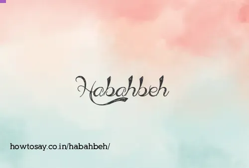 Habahbeh