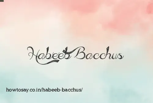 Habeeb Bacchus