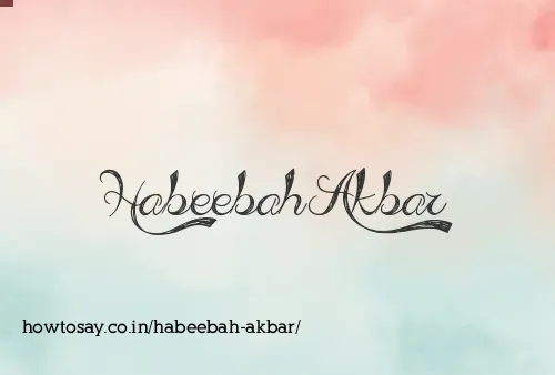 Habeebah Akbar