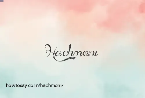 Hachmoni