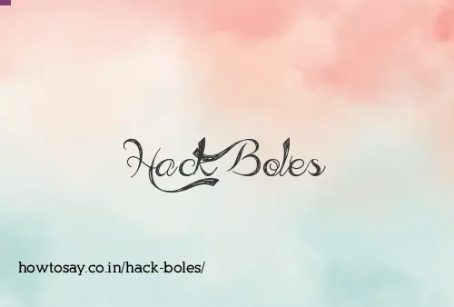 Hack Boles