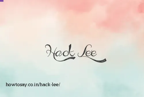Hack Lee
