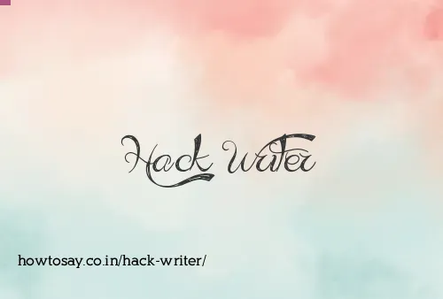 Hack Writer