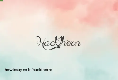 Hackthorn