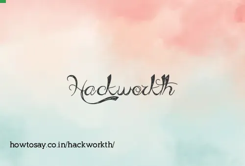 Hackworkth